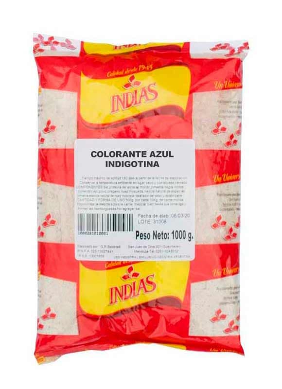 Colorante azul indigotina