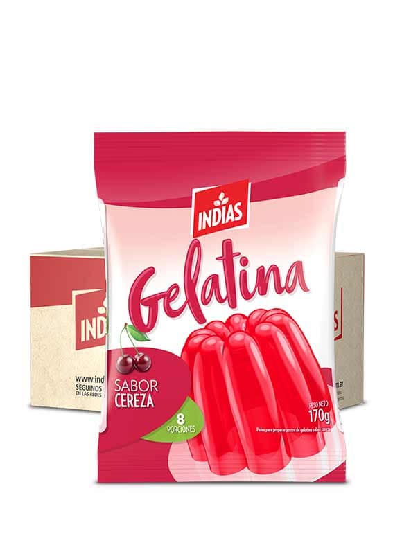 Gelatina cereza 12 x 170g.