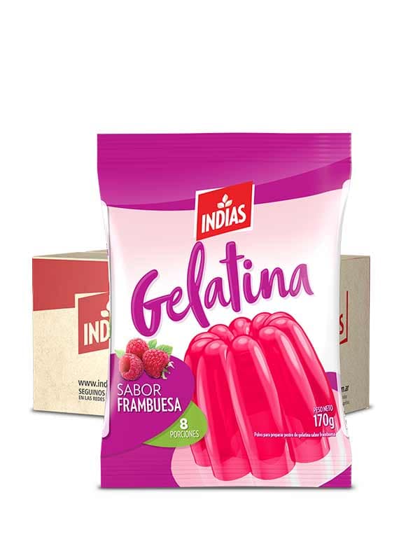 Gelatina de frambuesa 12 x 170g.