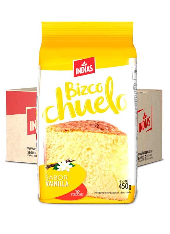 Polvo para bizcochuelos vainilla 10 x 450g.