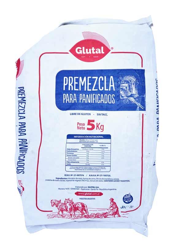 PREMEZCLA P/PANIFICADOS SIN TACC x 5 kg.